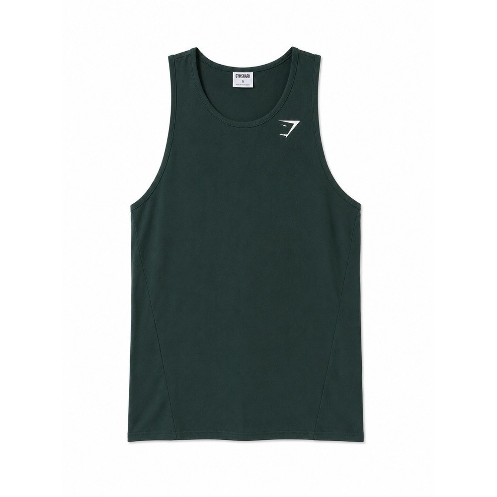 Gymshark Mens Green Tank Top Sleeveless Muscle Shirt Athletic Gym S